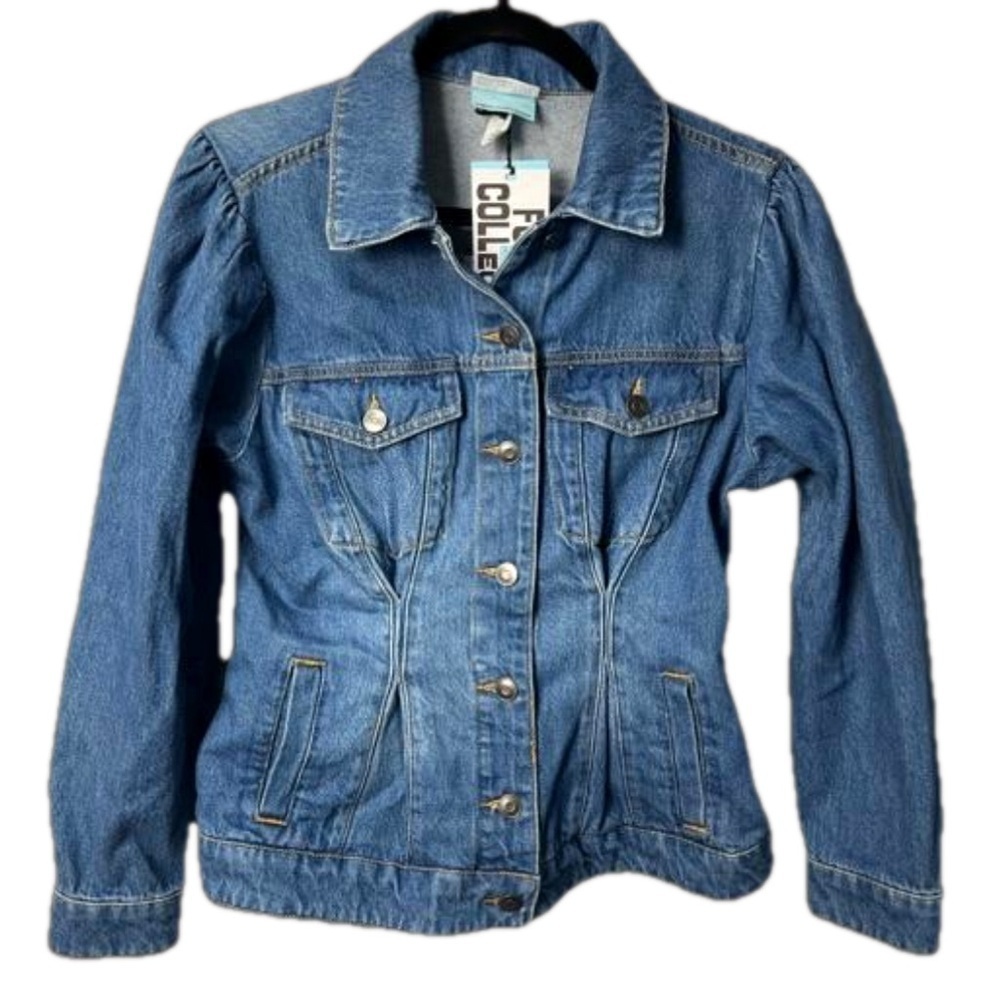 Future Collective™ with Gabriella Karefa-Johnson Peplum denim jacket Sz XS